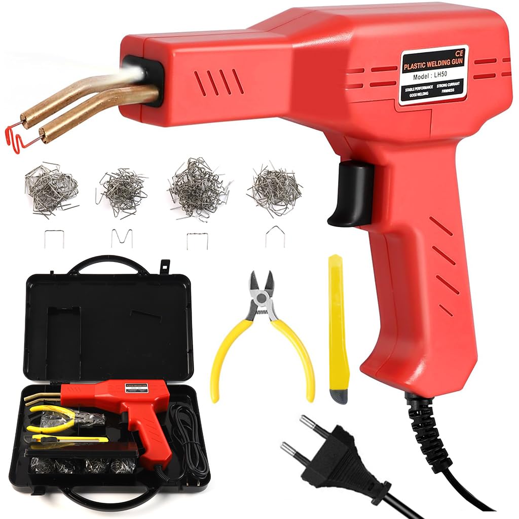 Serplex 50W Plastic Welding Kit with 200Pcs Staples, Plastic Welder Plastic Welding Machine Plastic Welding Gun Plastic Car Bumper Repair Kit Plastic Repair Kit for Car Bumper/Kayak/Plastic Product Serplex 50W Plastic Welding Kit with 200Pcs Staples, Plastic Welder Plastic Welding Machine Plastic Welding Gun Plastic Car Bumper Repair Kit Plastic Repair Kit for Car Bumper/Kayak/Plastic Product